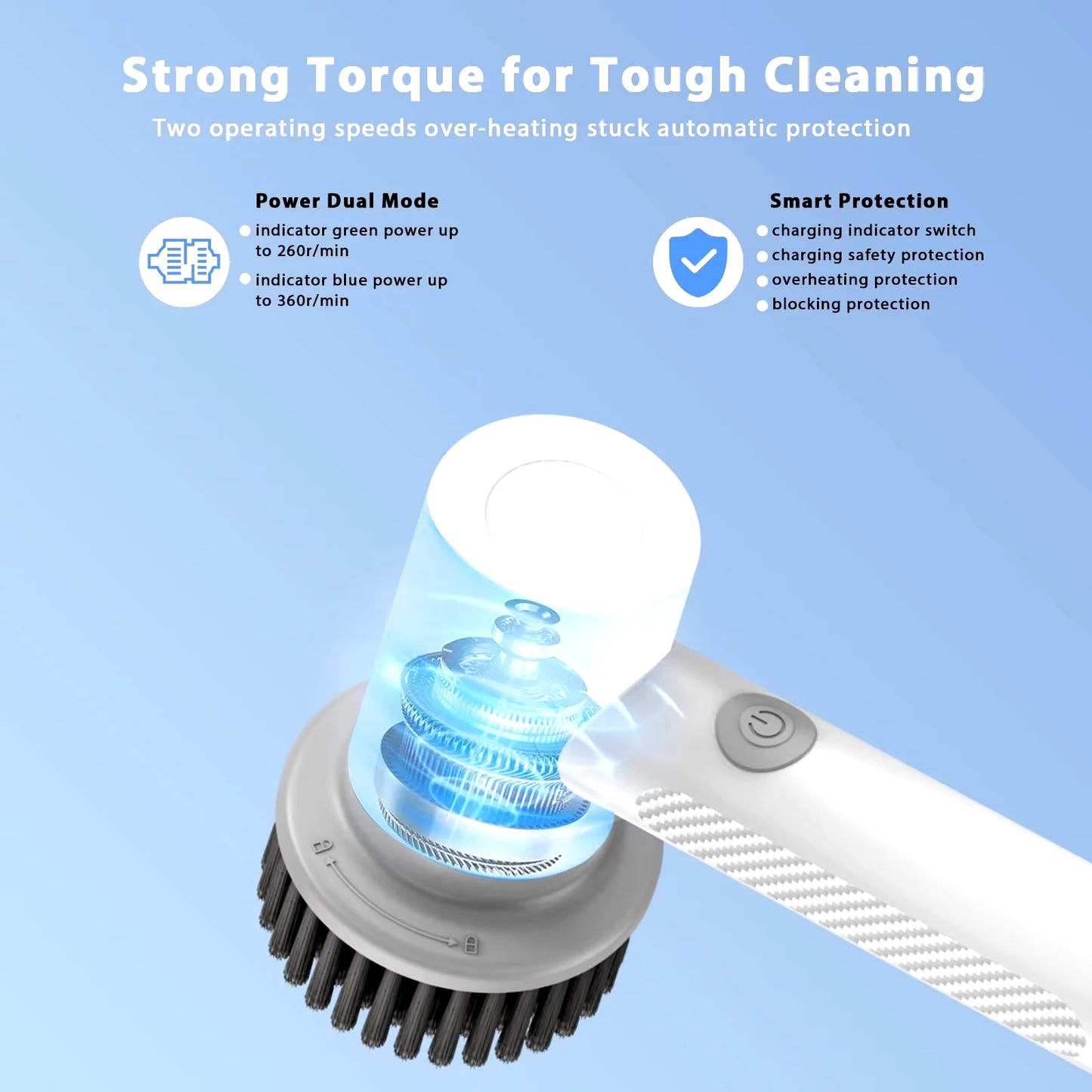 Wireless Electric Cleaning Brush Housework Kitchen Dishwashing Brush Bathtub Tile Professional Cleaning Brush Labor Savin